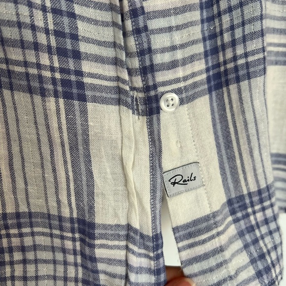Rails Plaid Shimmer Button Down - Picture 2 of 5